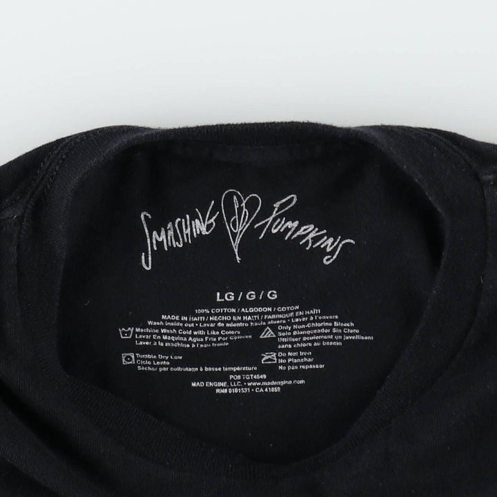 THE SMASHING PUMPKINS Smashing Pumpkins Band T-shirt Band T Men's L size cotton black type Vintage Second Hand