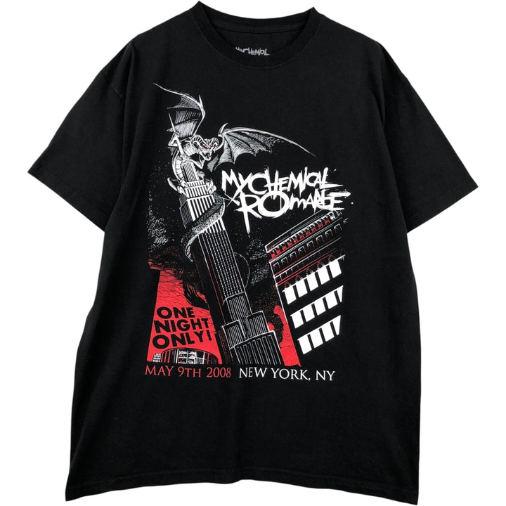 MY CHEMICAL ROMANCE Dragon Pattern Band T-Shirt (Men's XL equivalent) cotton black type Vintage Second Hand