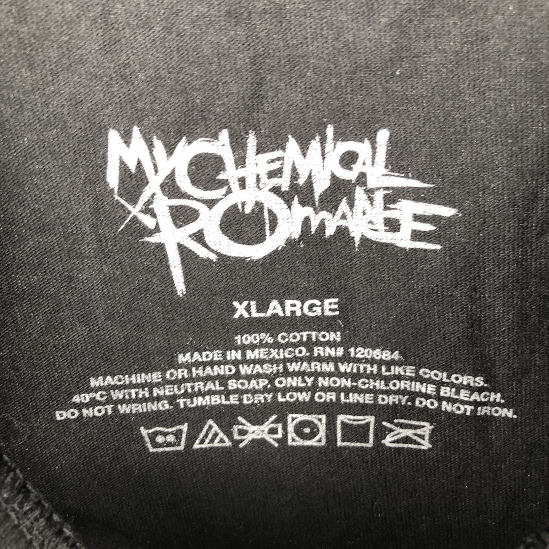MY CHEMICAL ROMANCE Dragon Pattern Band T-Shirt (Men's XL equivalent) cotton black type Vintage Second Hand