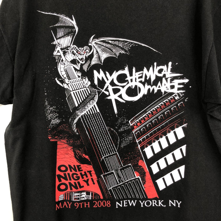 MY CHEMICAL ROMANCE Dragon Pattern Band T-Shirt (Men's XL equivalent) cotton black type Vintage Second Hand