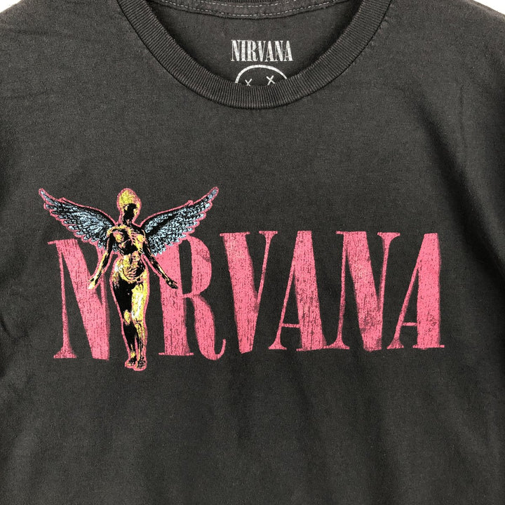 NIRVANA Nirvana Band T-shirt, Band T, Men's S size cotton Charcoal Vintage Second Hand