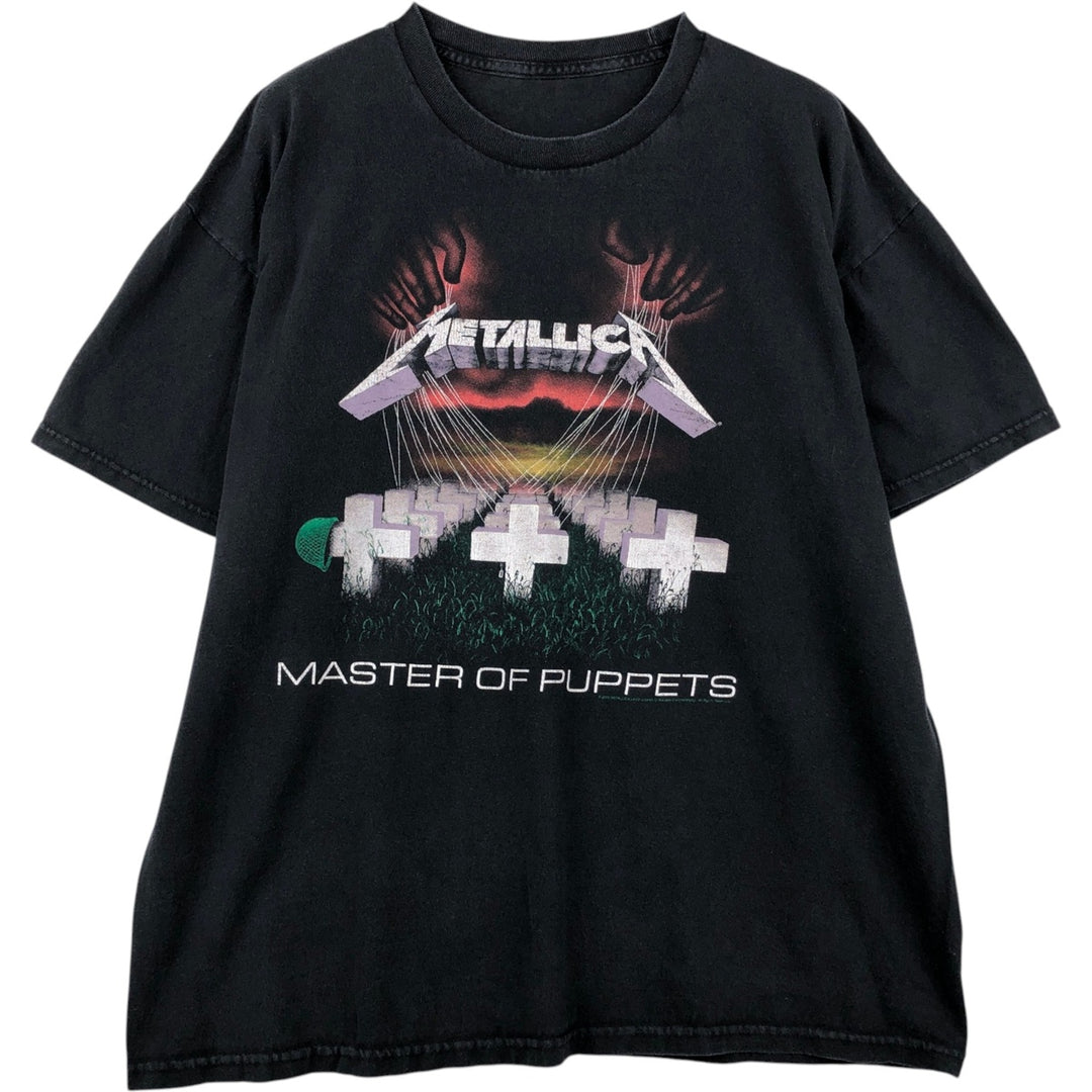 00'S METALLICA Band T-shirt, Band T, Men's L size unclear black type Vintage Second Hand
