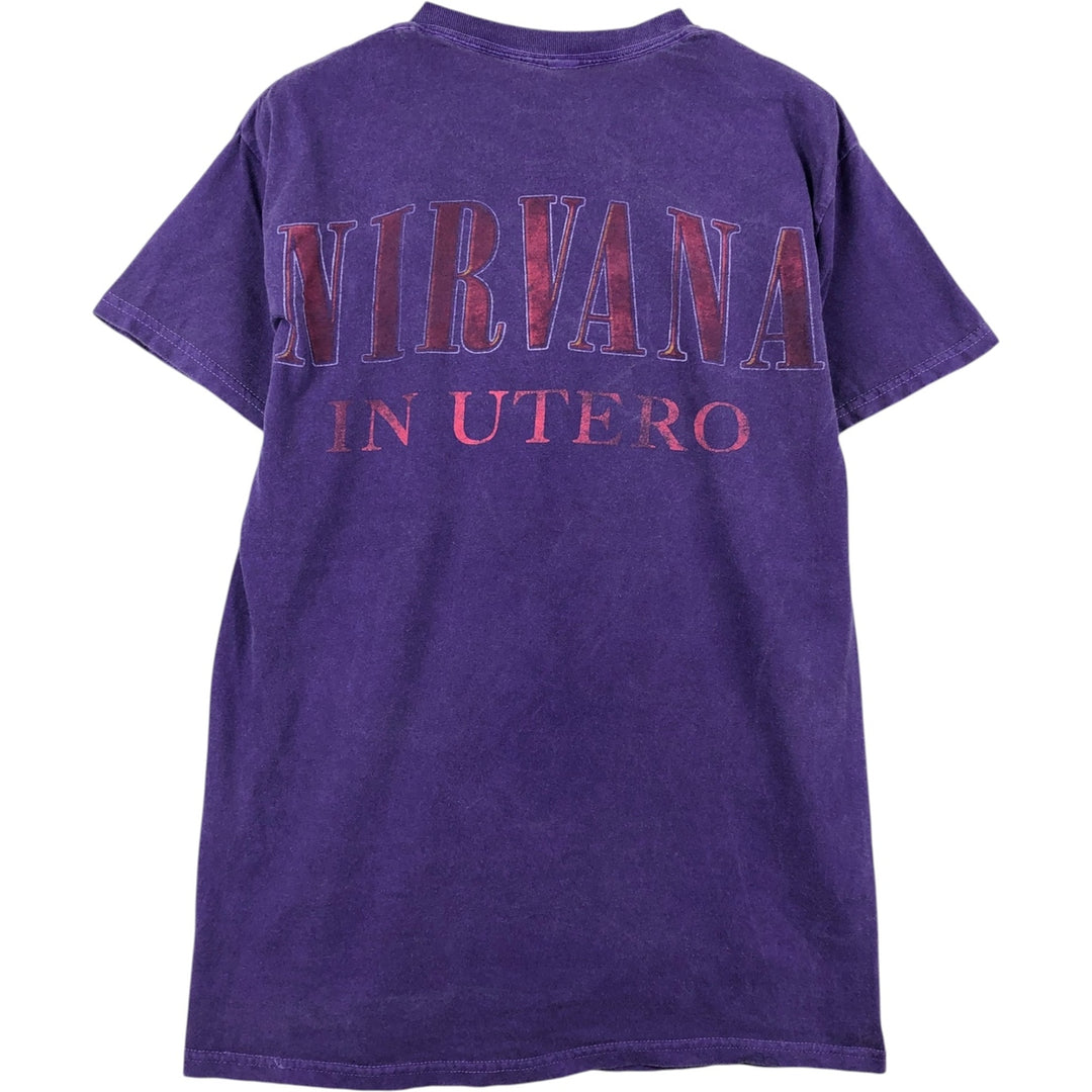 NIRVANA Nirvana Band T-shirt, Band T, Men's S size cotton purple type Vintage Second Hand