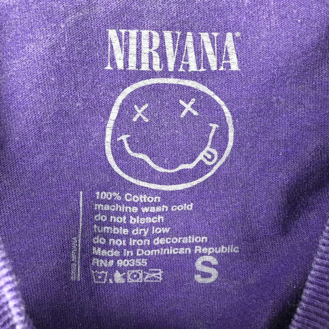 NIRVANA Nirvana Band T-shirt, Band T, Men's S size cotton purple type Vintage Second Hand