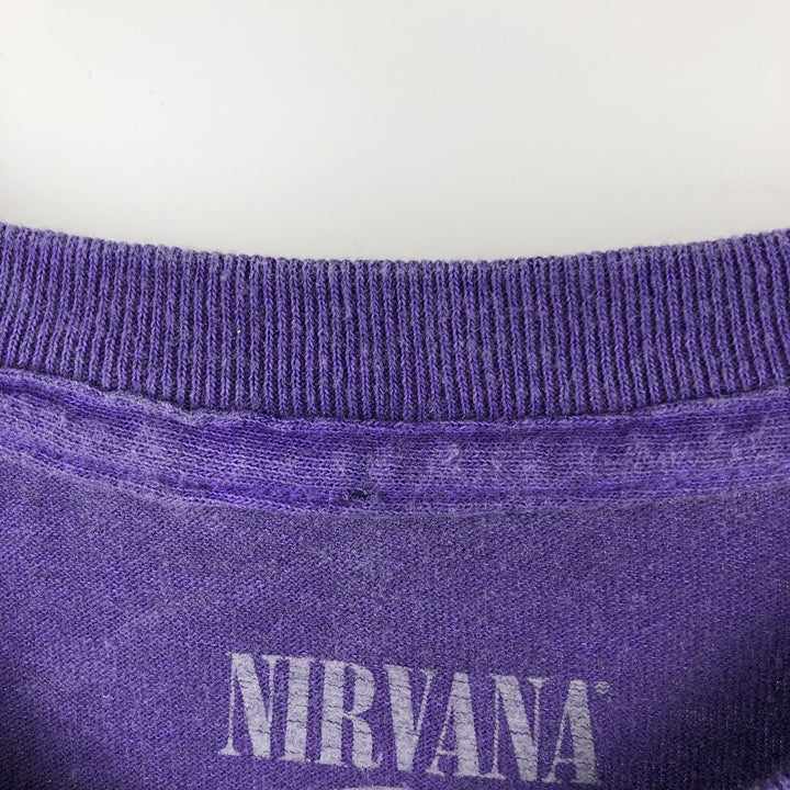 NIRVANA Nirvana Band T-shirt, Band T, Men's S size cotton purple type Vintage Second Hand