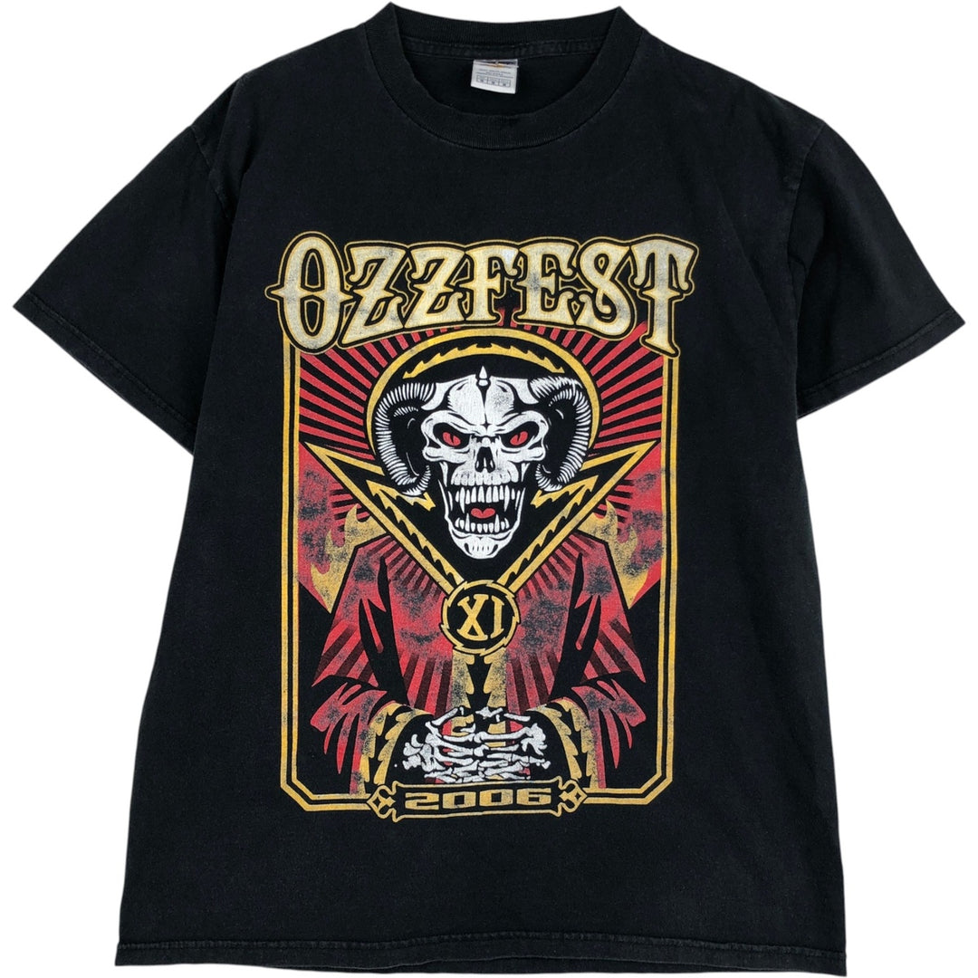 DELTA OZZFEST Band T-Shirt (Men's Size M) cotton black type Vintage Second Hand