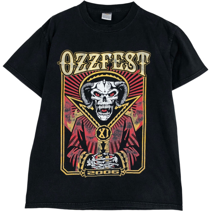 DELTA OZZFEST Band T-Shirt (Men's Size M) cotton black type Vintage Second Hand