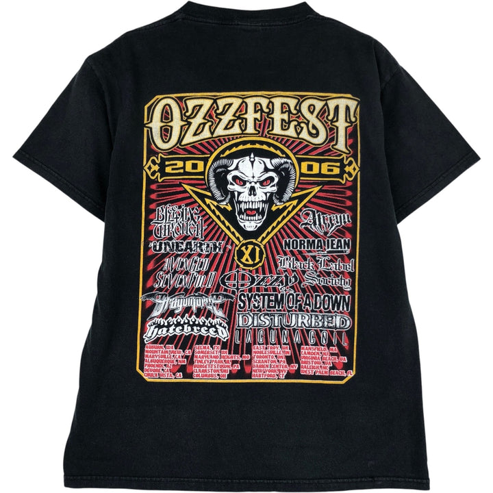 DELTA OZZFEST Band T-Shirt (Men's Size M) cotton black type Vintage Second Hand