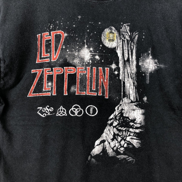 Hanes LED ZEPPELIN Band T-Shirt, Men's Size XL (approx.) cotton black type Vintage Second Hand