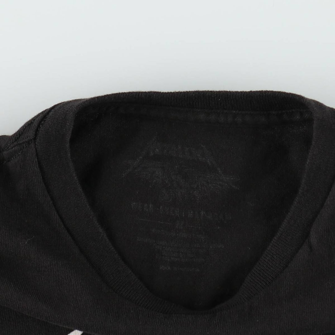 METALLICA Metallica Band T-shirt Band T Men's M size unclear black type Vintage Second Hand
