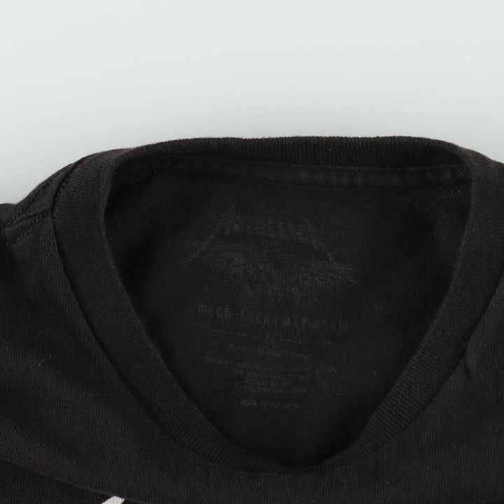 METALLICA Metallica Band T-shirt Band T Men's M size unclear black type Vintage Second Hand