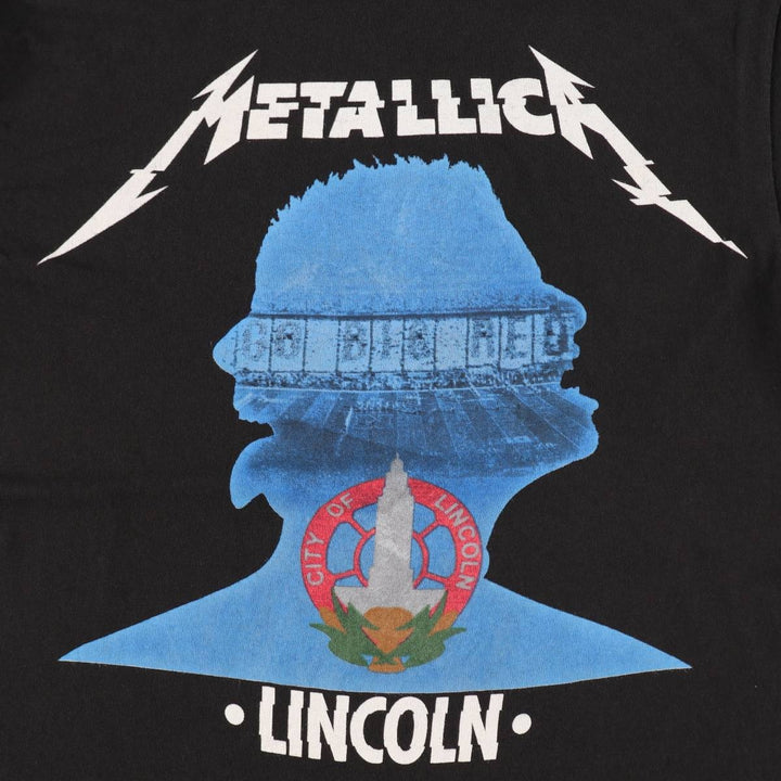 METALLICA Metallica Band T-shirt Band T Men's M size unclear black type Vintage Second Hand
