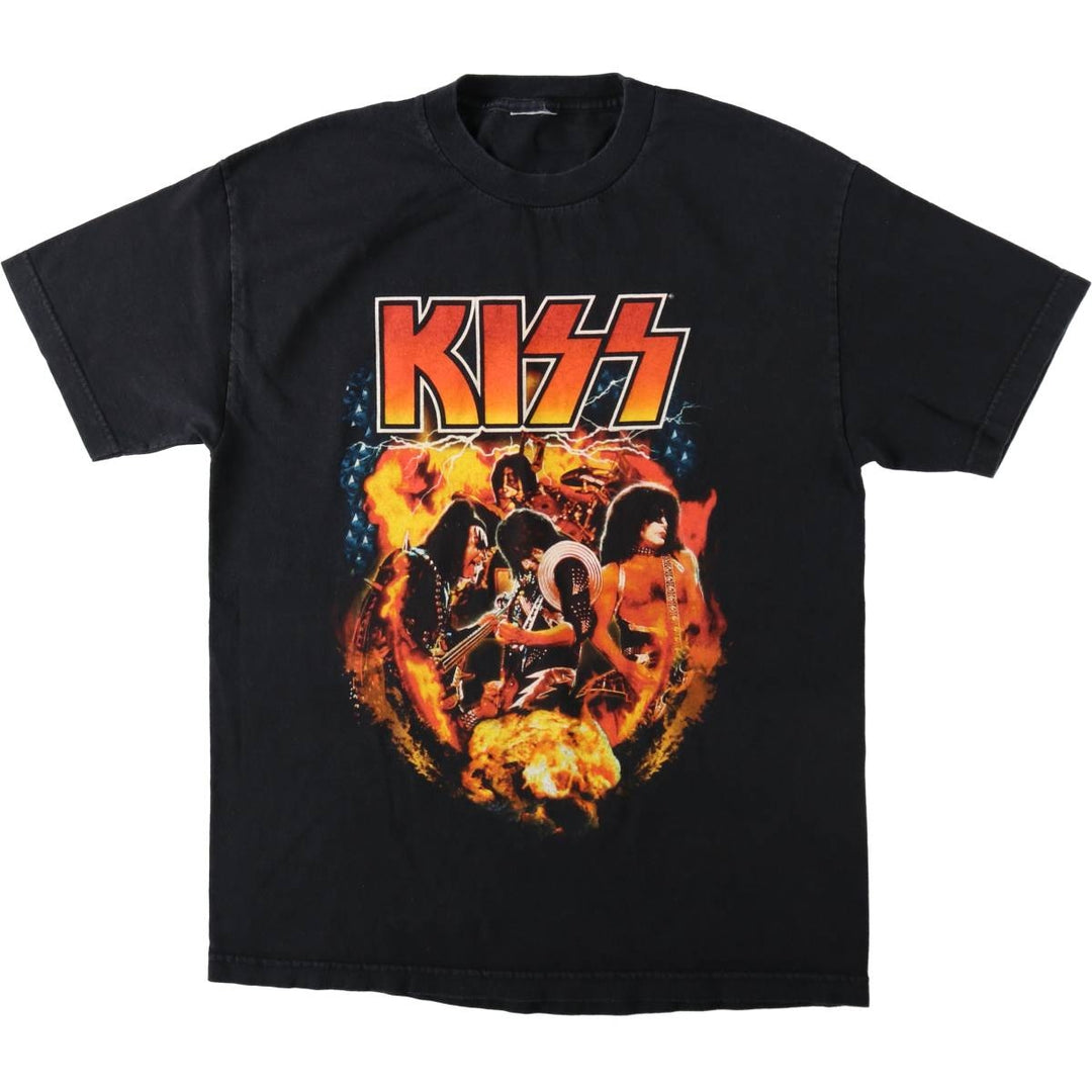 2000'S KISS band t-shirt, men's size M equivalent. unclear black type Vintage Second Hand