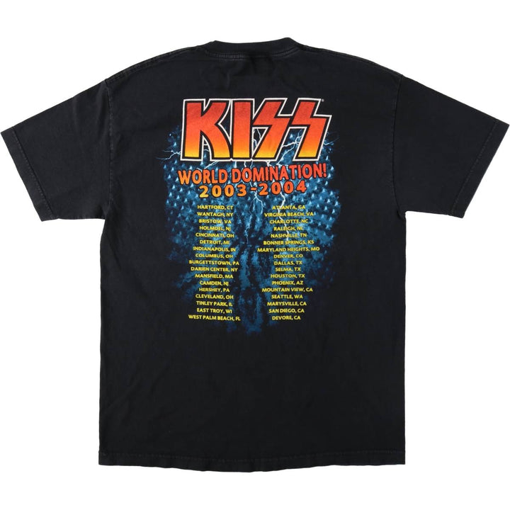 2000'S KISS band t-shirt, men's size M equivalent. unclear black type Vintage Second Hand