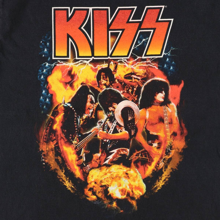 2000'S KISS band t-shirt, men's size M equivalent. unclear black type Vintage Second Hand