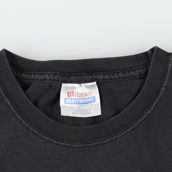 Hanes HEAVYWEIGHT THE WHO Band T-Shirt (Men's Size L) cotton black type Vintage Second Hand