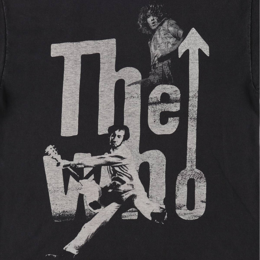 Hanes HEAVYWEIGHT THE WHO Band T-Shirt (Men's Size L) cotton black type Vintage Second Hand