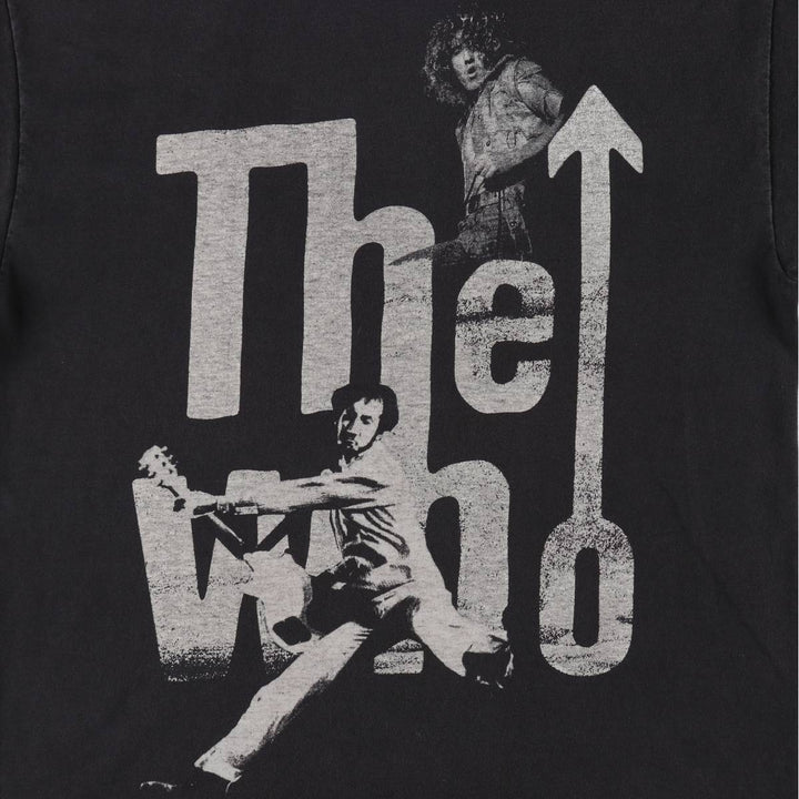 Hanes HEAVYWEIGHT THE WHO Band T-Shirt (Men's Size L) cotton black type Vintage Second Hand