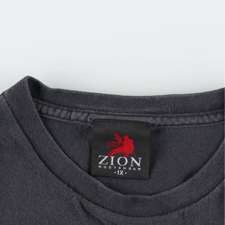 ZION BOB MARLEY Bob Marley Band T-shirt Band T Made in USA Men's XL cotton black type Vintage Second Hand