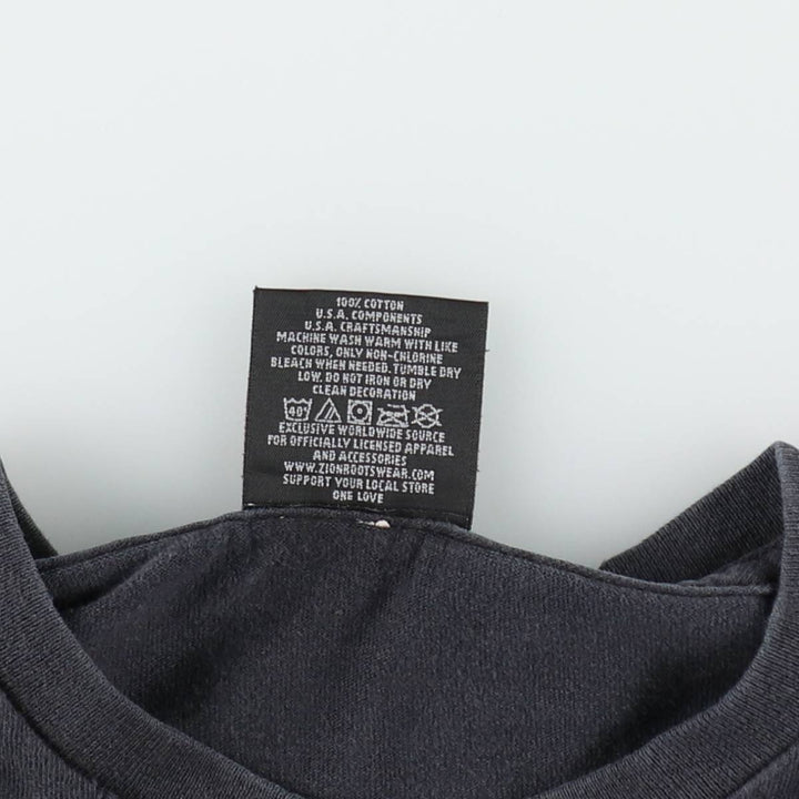 ZION BOB MARLEY Bob Marley Band T-shirt Band T Made in USA Men's XL cotton black type Vintage Second Hand