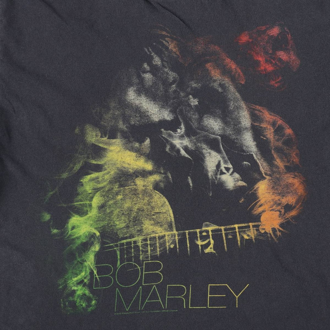 ZION BOB MARLEY Bob Marley Band T-shirt Band T Made in USA Men's XL cotton black type Vintage Second Hand