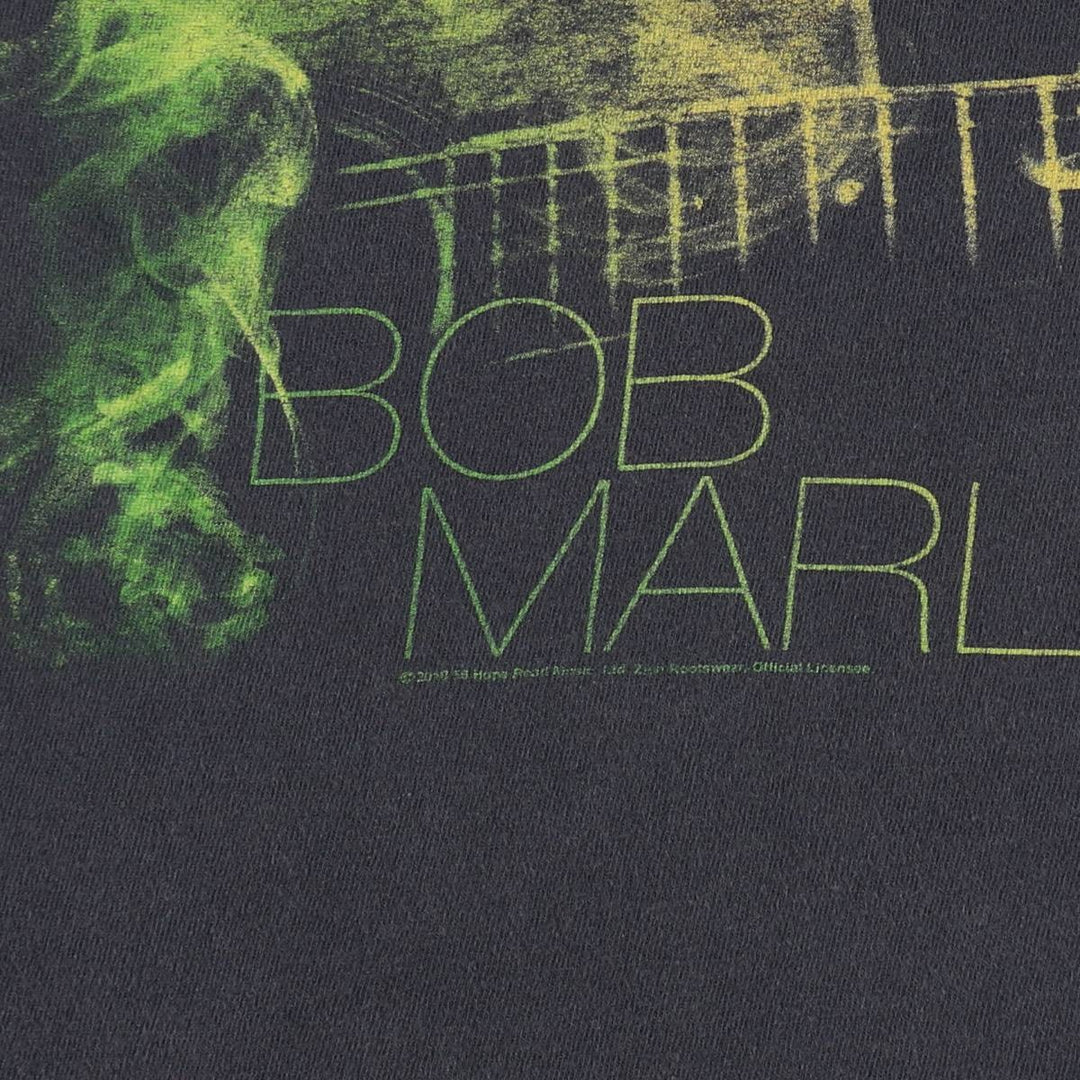 ZION BOB MARLEY Bob Marley Band T-shirt Band T Made in USA Men's XL cotton black type Vintage Second Hand
