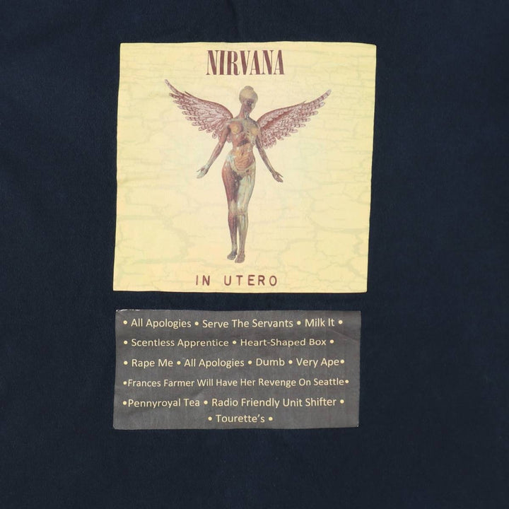 Russell Nirvana band t-shirt, men's size S (approx.) unclear navy blue type Vintage Second Hand
