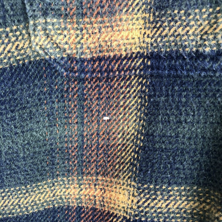 ORVIS Long Sleeve Flannel Check Shirt, Men's Size M cotton navy blue type Vintage Second Hand
