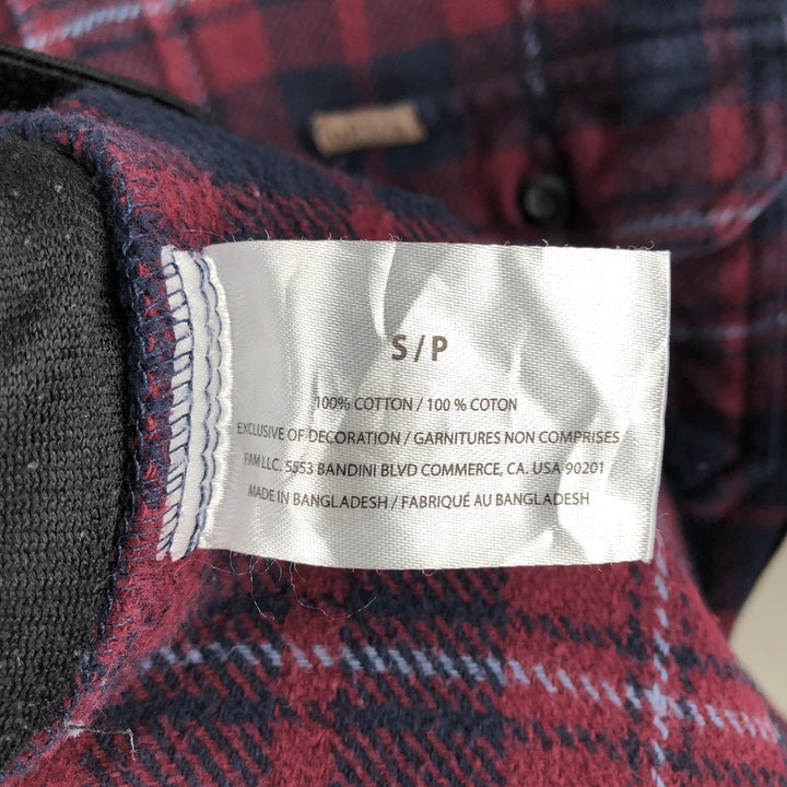 Orvis Long Sleeve Heavy Flannel Check Shirt, Men's Size Small cotton navy blue type Vintage Second Hand