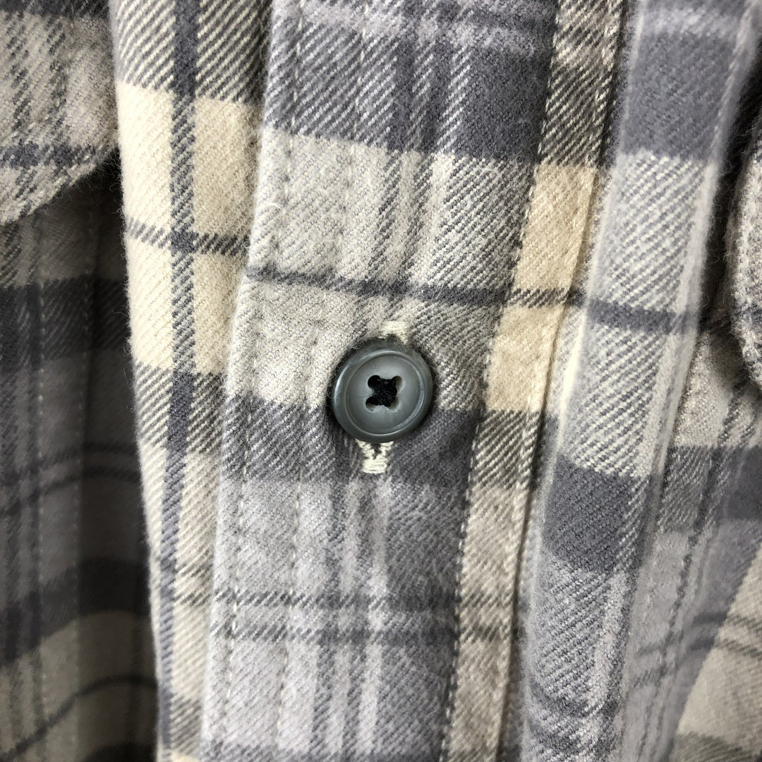 Carhartt Loose Fit Long Sleeve Flannel Check Shirt, Men's Size L (approx.) cotton Beige type Vintage Second Hand
