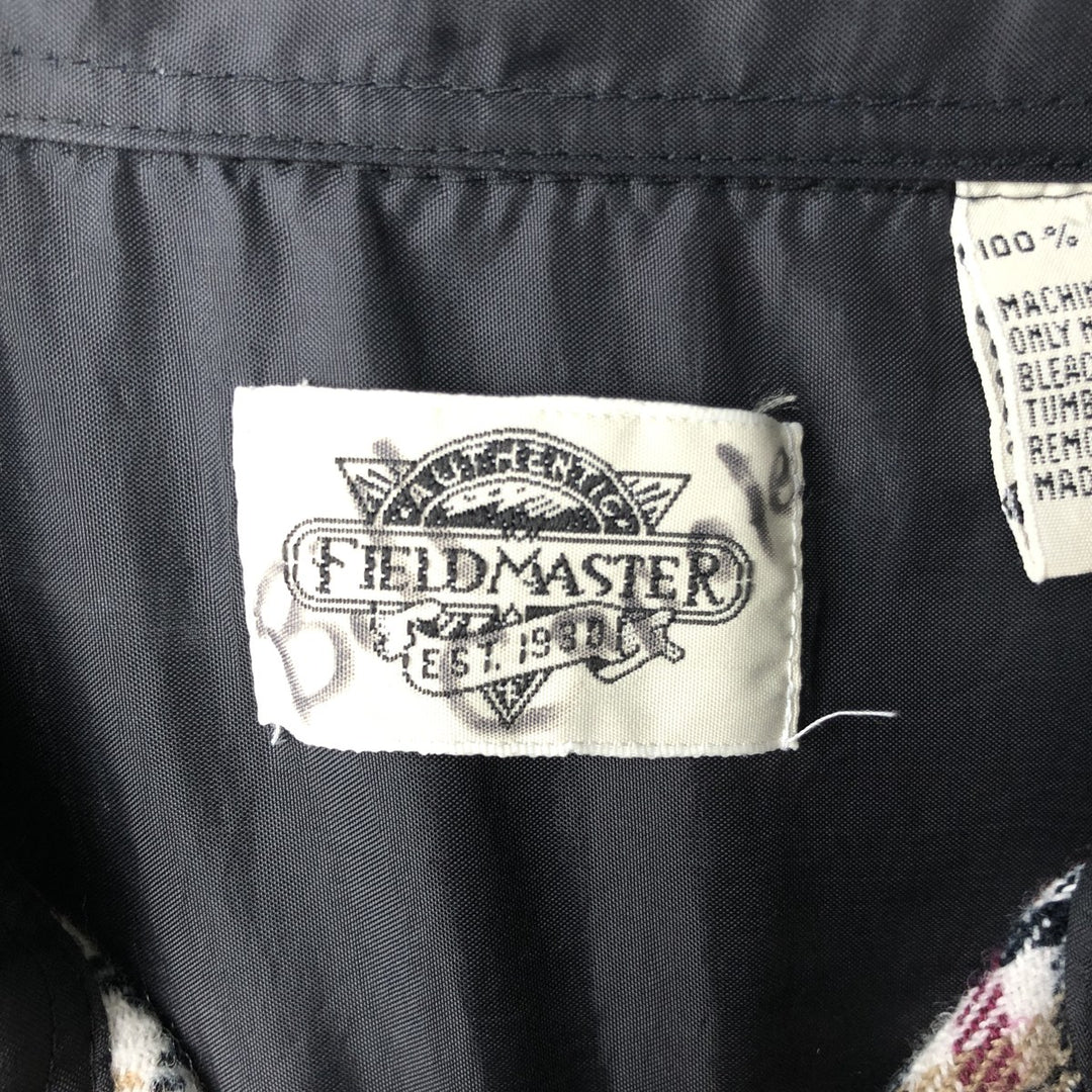 Fieldmaster FIELDMASTER Long Sleeve Flannel Check Shirt, Men's XL acrylic black type Vintage Second Hand