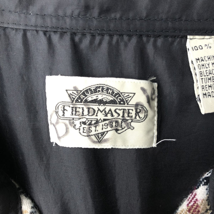 Fieldmaster FIELDMASTER Long Sleeve Flannel Check Shirt, Men's XL acrylic black type Vintage Second Hand