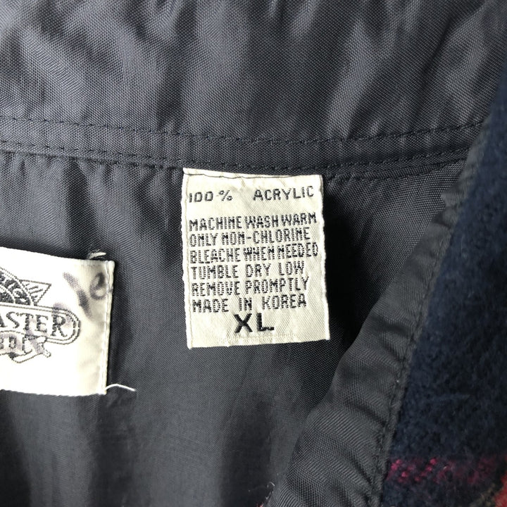 Fieldmaster FIELDMASTER Long Sleeve Flannel Check Shirt, Men's XL acrylic black type Vintage Second Hand