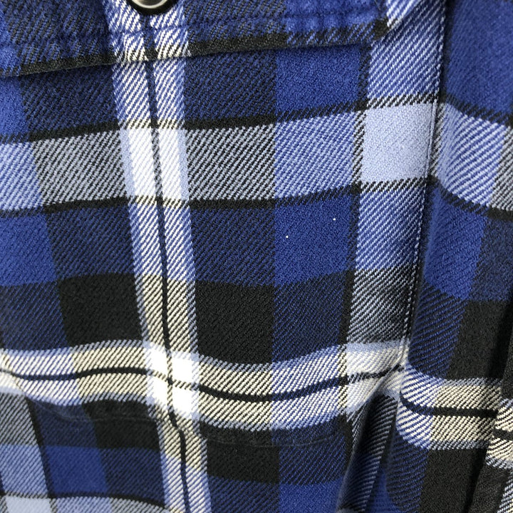 Ralph Lauren POLO by Ralph Lauren long-sleeved flannel check shirt, men's size M cotton blue type Vintage Second Hand