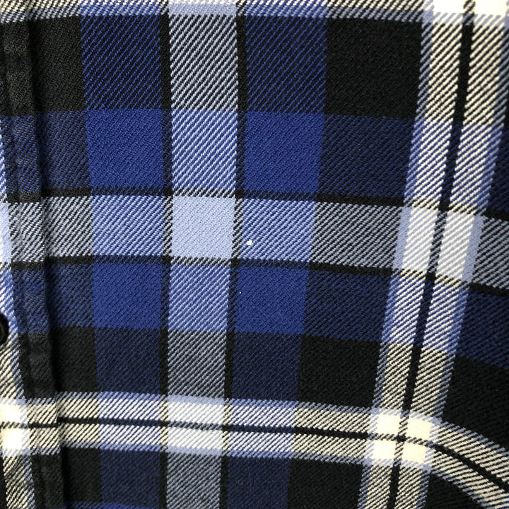 Ralph Lauren POLO by Ralph Lauren long-sleeved flannel check shirt, men's size M cotton blue type Vintage Second Hand