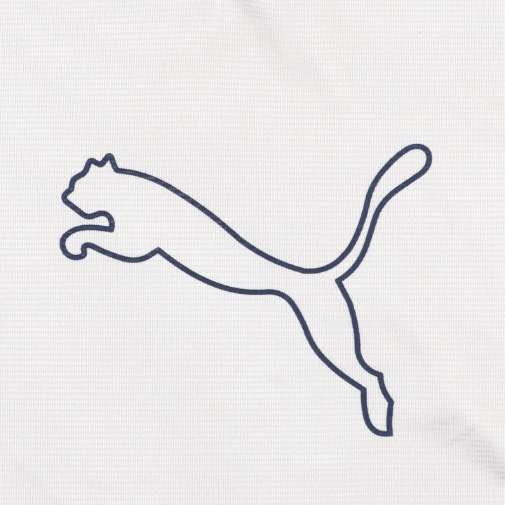 90s-00'S Puma V-neck large logo soccer uniform game shirt, men's size XL equivalent. unclear white type Vintage Second Hand