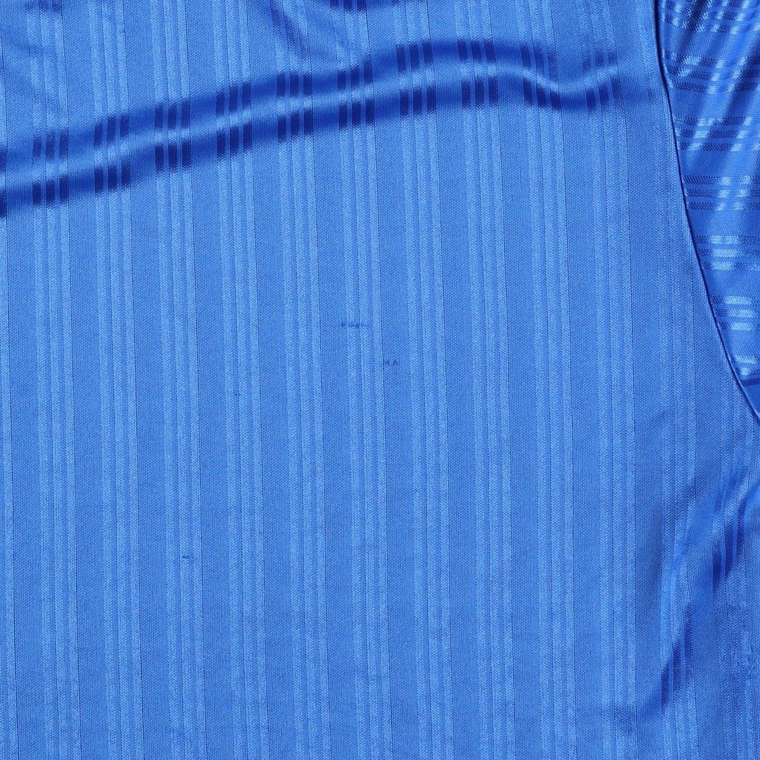 90s-00'S Adidas striped soccer jersey/game shirt, made in Canada, men's size XL equivalent. polyester blue type Vintage Second Hand