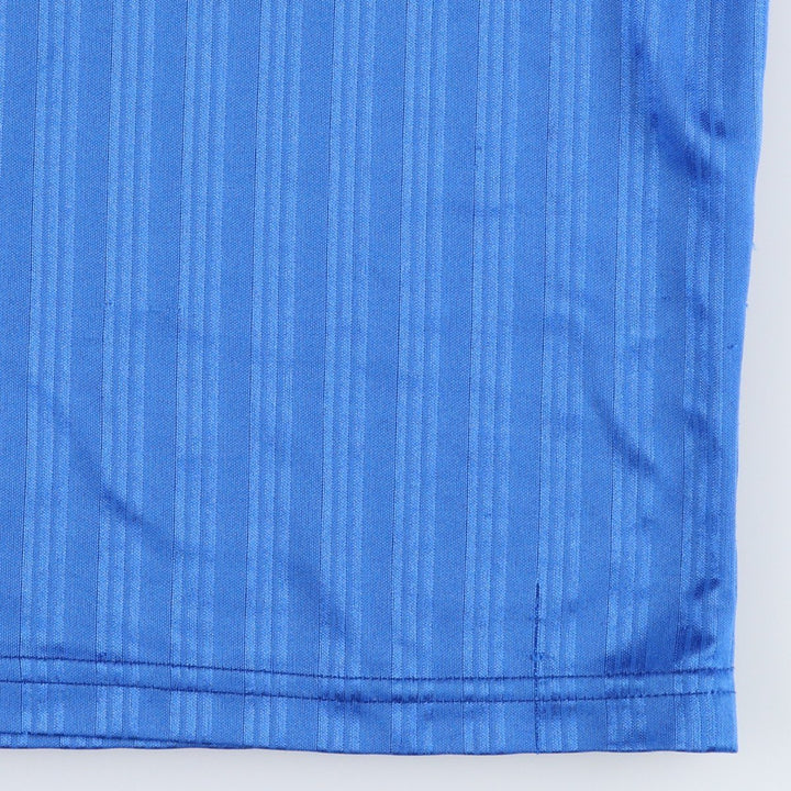 90s-00'S Adidas striped soccer jersey/game shirt, made in Canada, men's size XL equivalent. polyester blue type Vintage Second Hand