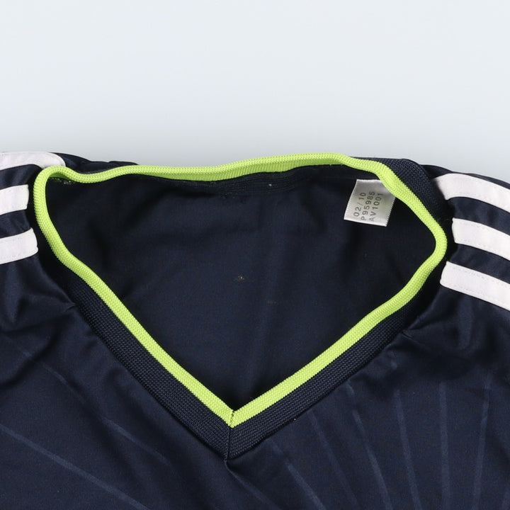 Adidas LA LIGA Real Madrid V-neck soccer jersey game shirt, men's size S (approx.) polyester navy blue type Vintage Second Hand