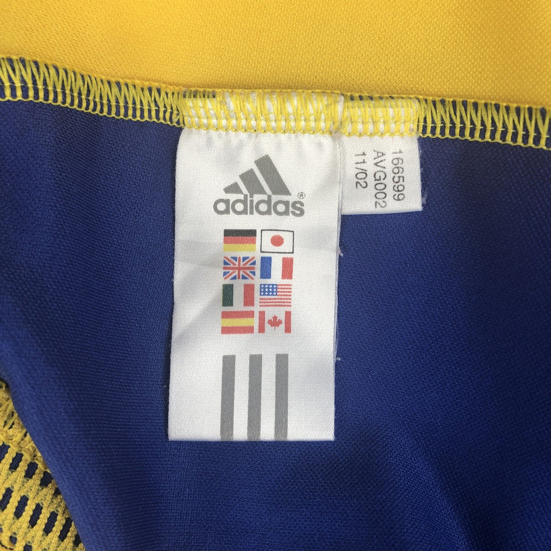 2000'S Adidas CLIMALITE V-neck soccer jersey game shirt, men's size S (approx.) unclear yellow type Vintage Second Hand