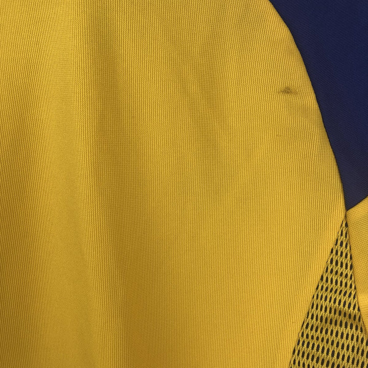 2000'S Adidas CLIMALITE V-neck soccer jersey game shirt, men's size S (approx.) unclear yellow type Vintage Second Hand