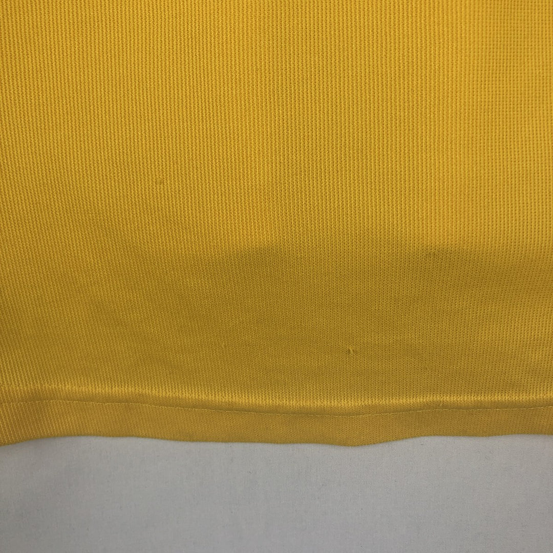2000'S Adidas CLIMALITE V-neck soccer jersey game shirt, men's size S (approx.) unclear yellow type Vintage Second Hand