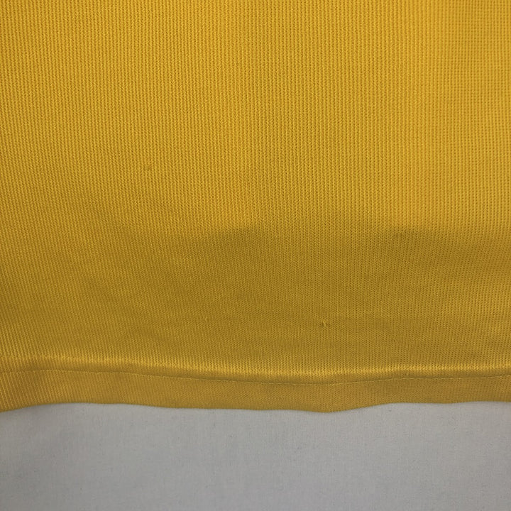 2000'S Adidas CLIMALITE V-neck soccer jersey game shirt, men's size S (approx.) unclear yellow type Vintage Second Hand