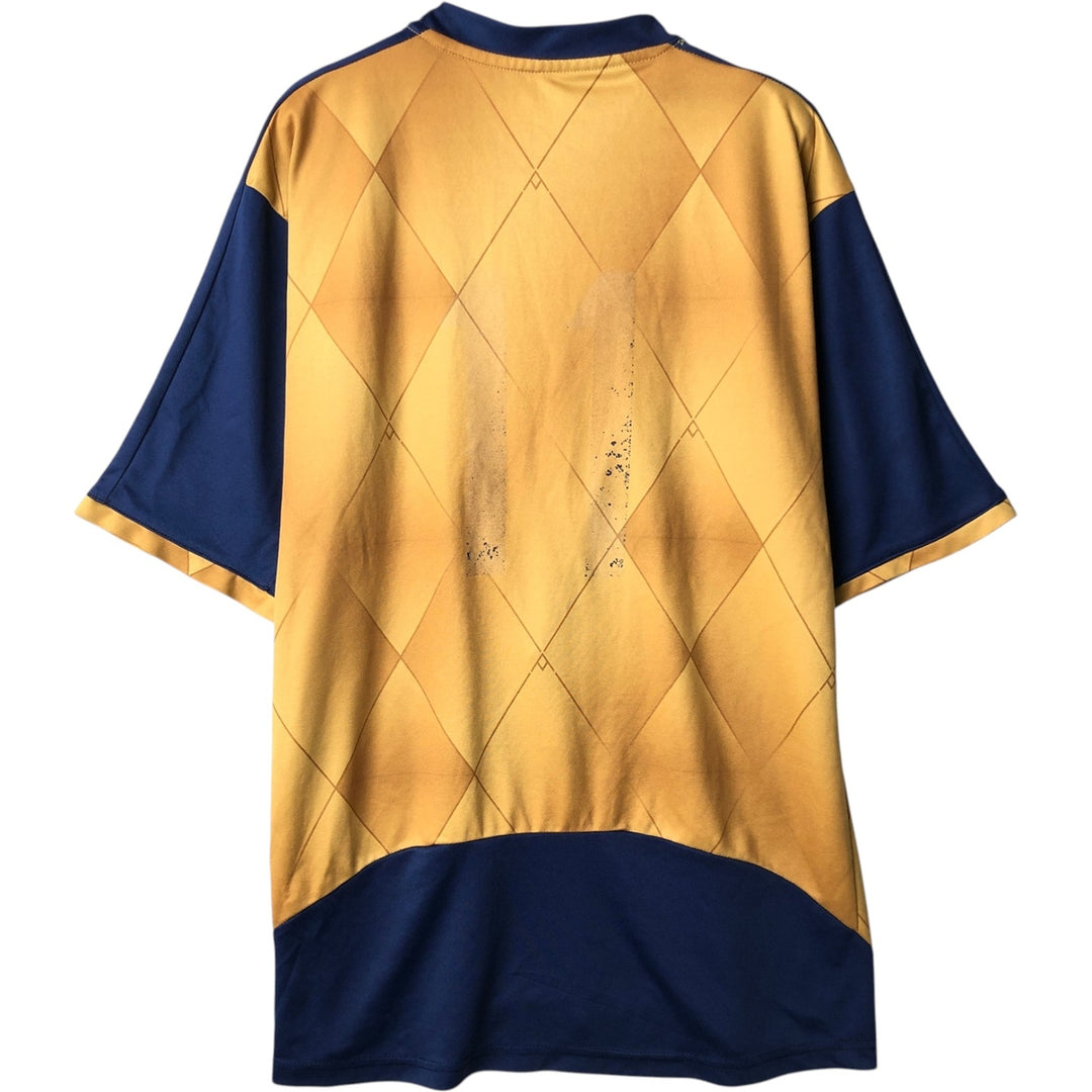 PREMIER LEAGE ARSENAL FC Diamond Pattern Soccer Uniform Game Shirt Men's Size L (approx.) unclear Gold type Vintage Second Hand