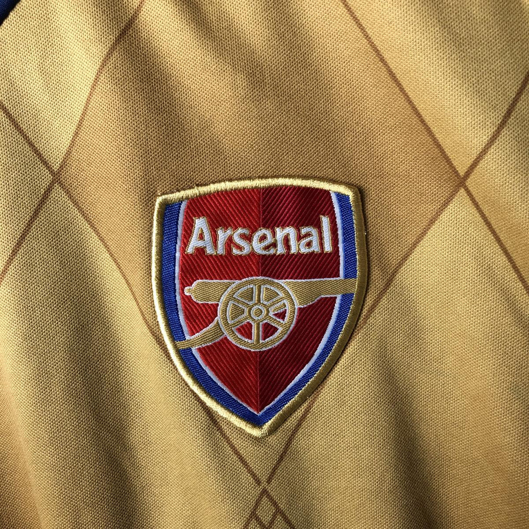 PREMIER LEAGE ARSENAL FC Diamond Pattern Soccer Uniform Game Shirt Men's Size L (approx.) unclear Gold type Vintage Second Hand