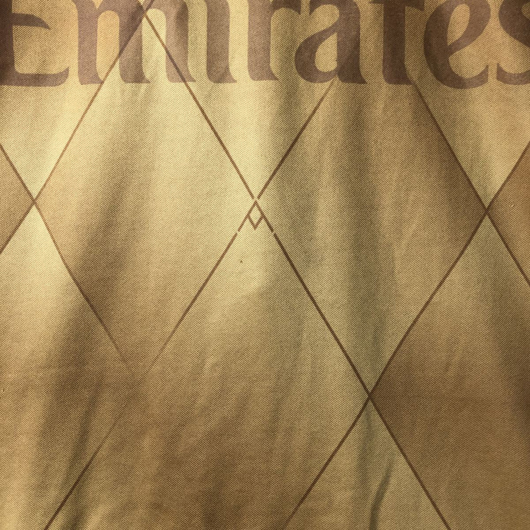 PREMIER LEAGE ARSENAL FC Diamond Pattern Soccer Uniform Game Shirt Men's Size L (approx.) unclear Gold type Vintage Second Hand