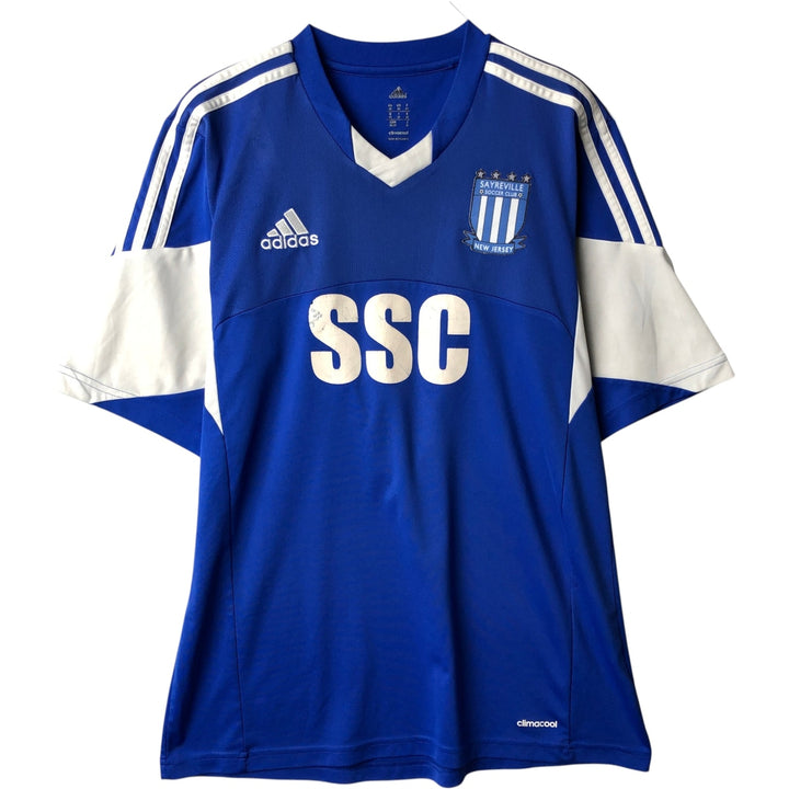Adidas CLIMA COOL V-neck Soccer Uniform Game Shirt, Men's Size M polyester blue type Vintage Second Hand