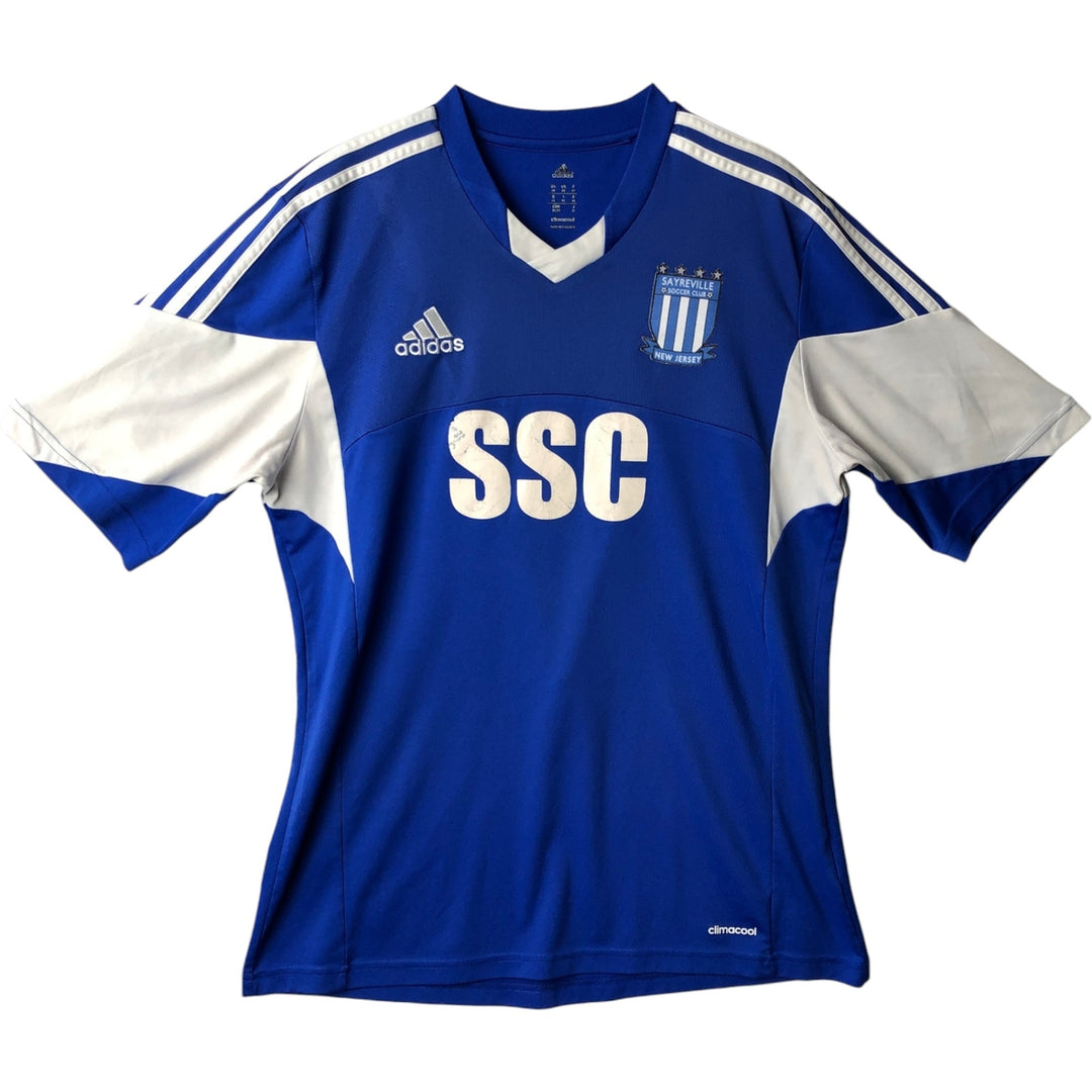 Adidas CLIMA COOL V-neck Soccer Uniform Game Shirt, Men's Size M polyester blue type Vintage Second Hand