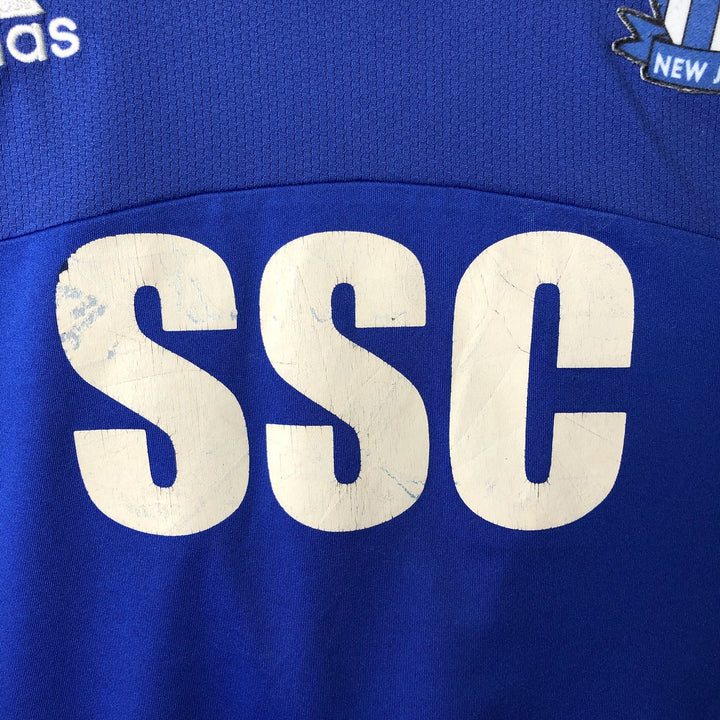 Adidas CLIMA COOL V-neck Soccer Uniform Game Shirt, Men's Size M polyester blue type Vintage Second Hand