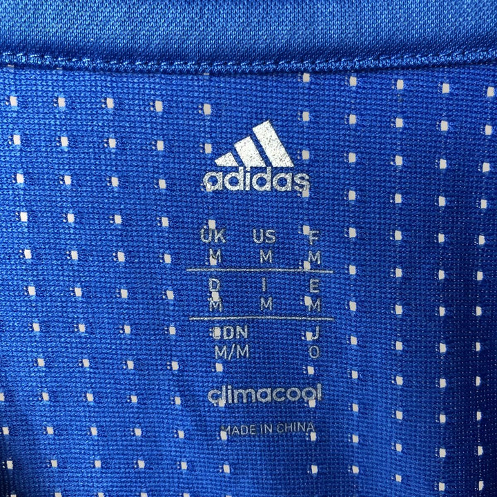 Adidas CLIMA COOL adizero V-neck soccer uniform game shirt, men's size M. polyester blue type Vintage Second Hand